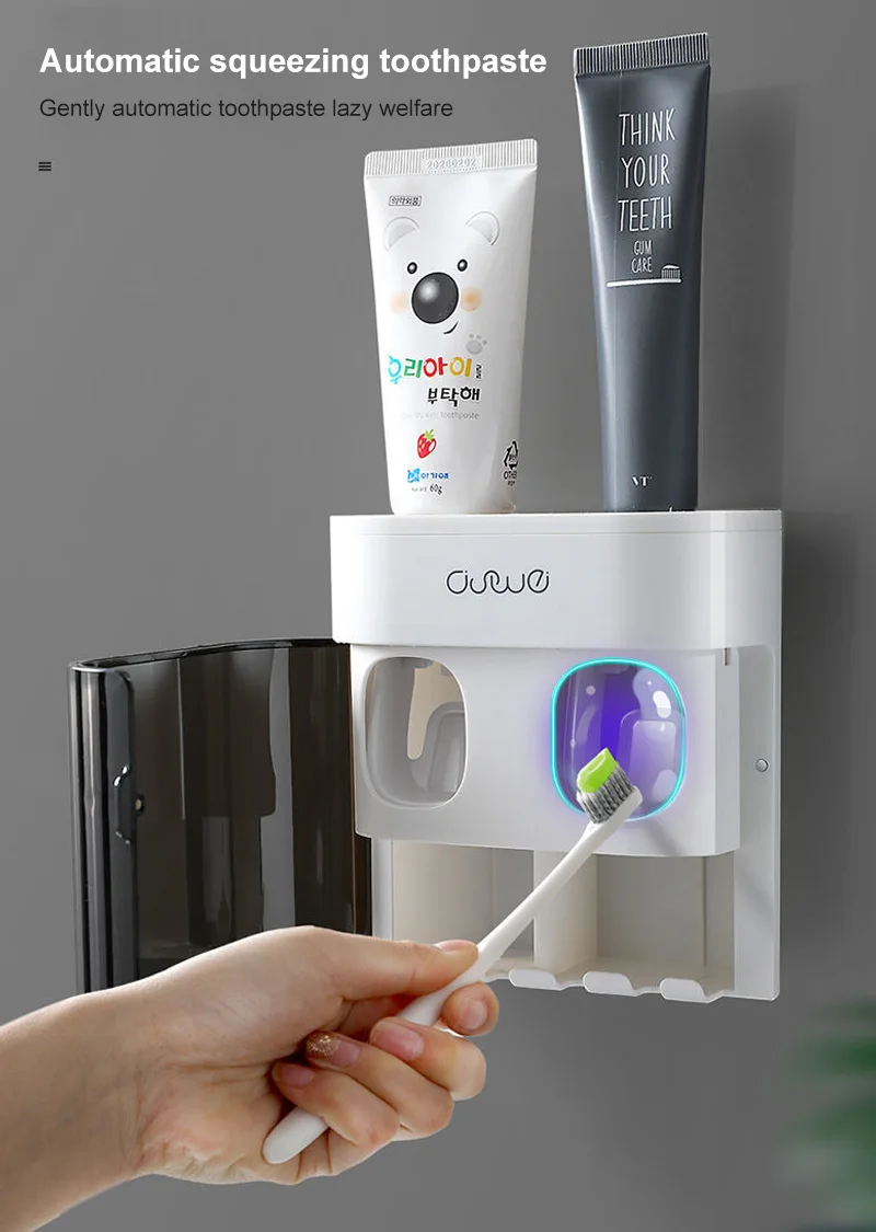 drziak na kefky s davkovačkom zubnej pasty